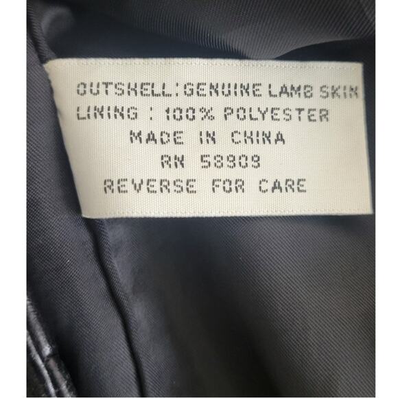 Preston & York Coat Womens Medium Genuine Lamb Skin Coat Black EMO Goth Witchy - Picture 6 of 8